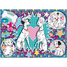 Disney 101 dalmatíncov 2 v 1, 24-dielne puzzle a omaľovánka 35x25 cm - Lisciani obrázok 2