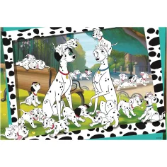 Disney 101 dalmatíncov 2 v 1, 24-dielne puzzle a omaľovánka 50x35 cm - Lisciani obrázok 2