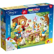 Disney Donald Duckova rodina 2 v 1 maxi 35-dielne puzzle a omaľovánka 70x50 cm – Lisciani