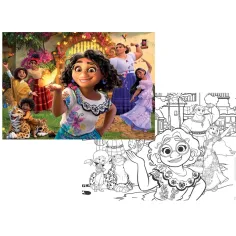 Disney Encanto 2 v 1, 108-dielne puzzle a omaľovánka 70x50 cm - Lisciani obrázok 2