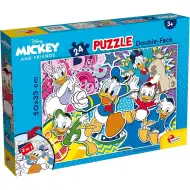Disney Kačer Donald 2 v 1, 24-dielne puzzle a omaľovánka 50x35 cm – Lisciani