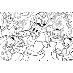 Disney Kačer Donald 2 v 1, 24-dielne puzzle a omaľovánka 50x35 cm – Lisciani obrázok 2