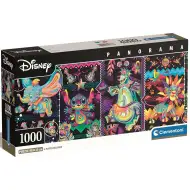 Disney: Neon postavy 1000 dielikové panoráma puzzle 98x33cm - Clementoni