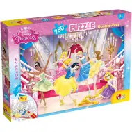 Disney Princezné 2 v 1, 250-dielne puzzle a omaľovánka 50x35 cm – Lisciani