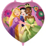 Disney+Princezné: Fóliový balón v tvare srdca 46 cm