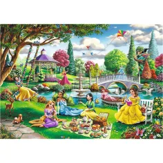 Disney Princezné jarný piknik, 1000-dieliková prémiová plus kvalita puzzle - Trefl obrázok 2