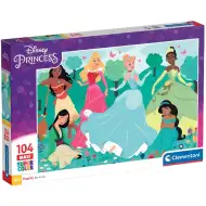 Disney+Princezné kamarátky 104-dielna maxi supercolor puzzle - Clementoni