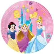Disney+Princezné ružové papierové taniere 8ks set 23cm