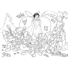 Disney Snehulienka 2 v 1 maxi 24-dielne puzzle a omaľovánka 70x50 cm - Lisciani obrázok 2