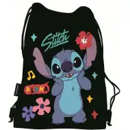 Disney Stitch čierny Aloha vak na prezúvky, športový vak 34x43 cm
