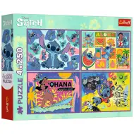 Disney: Úžasný Stitch 4x250-dielne puzzle - Trefl