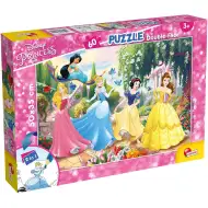 Disney princezné – Kúzlo rozprávkovej záhrady 2 v 1 60-dielne puzzle a omaľovánka 50x35 cm – Lisciani