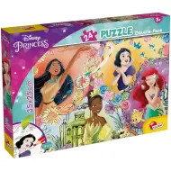 Disney princezné 2 v 1, 24-dielne puzzle a omaľovánka 35x25 cm - Lisciani