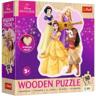 Disney princezné 50-dielne drevené puzzle - Trefl