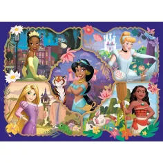 Disney princezné a ich zvieratá 2 v 1, 24-dielne Eco mini puzzle a omaľovánka 35x25 cm – Lisciani obrázok 2
