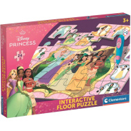Disney princezné interaktívne 24-dielne podlahové puzzle - Clementoni
