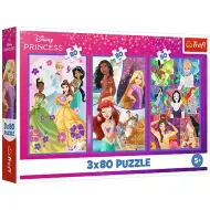 Disney+princezné+kamarátky+3x80ks+puzzle+-+Trefl