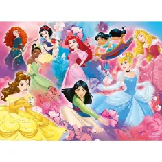 Disney princezné tím 2 v 1 24-dielne Eco maxi puzzle a omaľovánka 70x50 cm - Lisciani obrázok 2