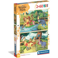 Dobrodružstvá Medvedíka Pú 2x60-dielne Supercolor puzzle - Clementoni