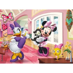 Dobrodružstvá myšky Minnie a kačky Daisy 2 v 1, 24-dielne Eco maxi puzzle a omaľovánka 70x50 cm - Lisciani obrázok 2