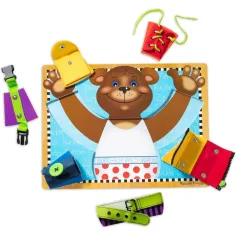 Drevená tabuľa na rozvoj základných zručností s mackom - Melissa & Doug obrázok 2