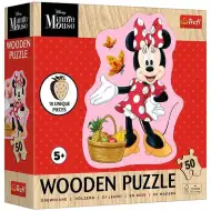 Drevené puzzle s obrysom Minnie Mouse, 50 ks - Trefl