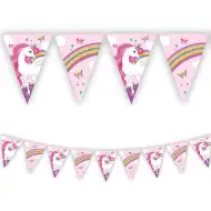 Dúhová jednorožcová párty girlanda