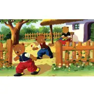 Dva malí medvedíky a líška diapozitív