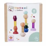 Eichhorn: Drevené Montessori stavebné tvary – Kreatívna balančná hra - Simba Toys