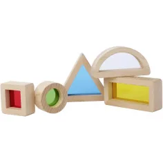 Eichhorn: Drevené Montessori tvary s farebnými okienkami – Senzorická stavebnica - Simba Toys obrázok 2