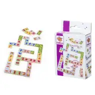 Eichhorn: Drevené domino farebné, s detskými motívmi – Simba Toys