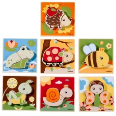 Eichhorn: Drevené zvieracie puzzle v rôznych variantoch 1ks - Simba Toys obrázok 2