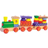 Drevený skladací vláčik so svetlom a zvukom