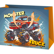 Exkluzívna darčeková taška strednej veľkosti s motívom Monster Truck 18 x 23 x 10 cm