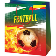 Exkluzívna stredná darčeková taška s motívom futbalovej lopty 18x23x10cm