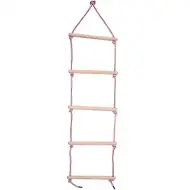 Povrazový rebrík s drevenými priečkami