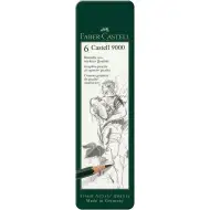 Faber-Castell: Grafitová ceruzka Castell 9000, sada 6 kusov v kovovej škatuľke