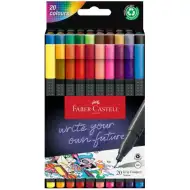 Faber-Castell: Grip farebná sada 20 kusov tenkých fixiek 0,4 mm