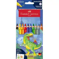 Faber-Castell: Jumbo GRIP sada farebných ceruziek s dinosaurusmi 8+2ks balenie
