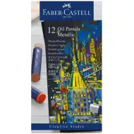 Faber-Castell: Olejové pastely metalické farby súprava 12 kusov