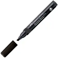 Faber-Castell: Permanentný čierny alkoholový fix s rezaným hrotom