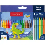 Faber-Castell: Sada fixiek s dinosaurom 18+6 ks