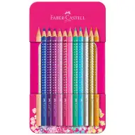 Faber-Castell: Sparkle 12-dielna sada farebných ceruziek v kovovej darčekovej krabičke