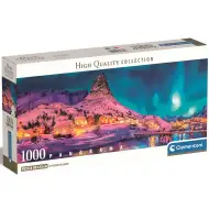 Farebná zimná noc 1000 dielikové HQC panorama puzzle 98x33cm - Clementoni