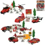 Fire Crew: Hasičská sada hračiek s vozidlami a doplnkami v rôznych variantoch 1ks