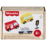 Fisher-Price: Wood drevená autíčková sada - Mattel