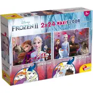 Frozen 2 v 1 maxi 2x24-dielne puzzle a omaľovánka 50x35 cm - Lisciani