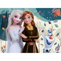 Frozen sestry 2 v 1, 48-dielne Eco mini puzzle a omaľovánka 35x25 cm - Lisciani obrázok 2