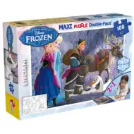 Frozen tím 2 v 1, puzzle so 108 dielikmi a omaľovánka 70x50 cm - Lisciani