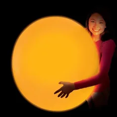 Glowzilla Wubble svietiaca bublinková lopta v neónovo oranžovej farbe 75 cm obrázok 2